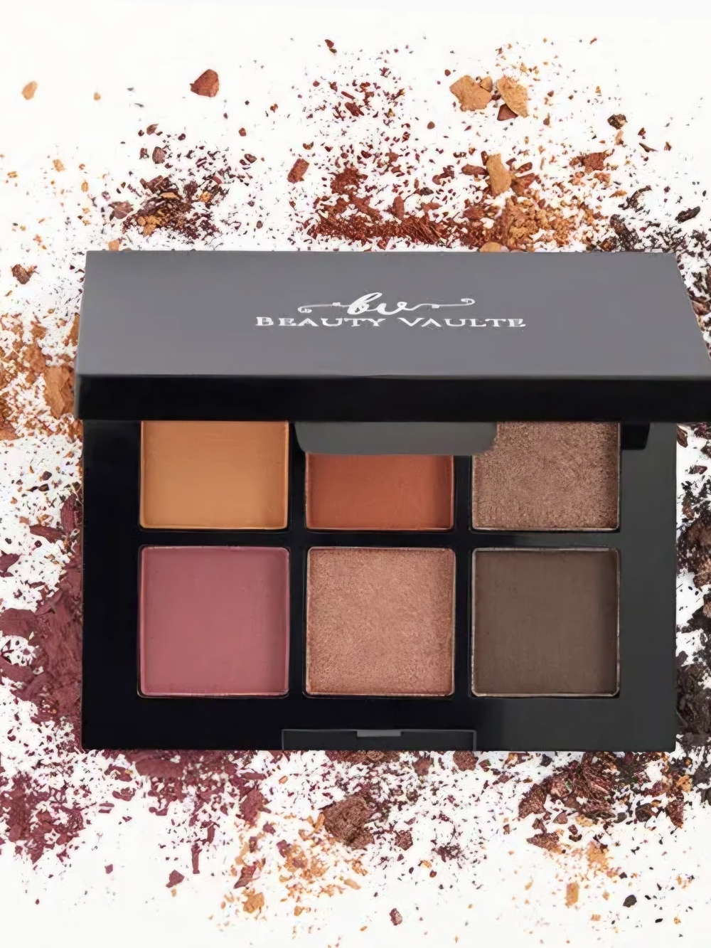 Beauty Vaulte 6-Color Shimmer & Matte Eyeshadow Palette Cruelty-Free Compact 10g
